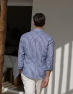 CAMISA GOLA ITALIANA DE LINHO COM CONTRASTE ZOLF - Image 4