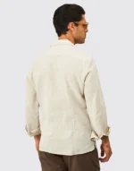 CAMISA DE LINHO COM BOLSOS BEGE ZOLF - Image 3