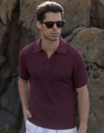 POLO TRICOT ESTRUTURADO COM BOTÕES BORGONHA ZOLF - Image 2