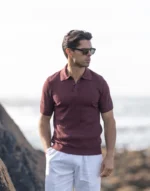 POLO TRICOT ESTRUTURADO COM BOTÕES BORGONHA ZOLF