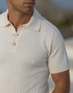 POLO TRICOT ESTRUTURADO COM BOTÕES CRU ZOLF - Image 3
