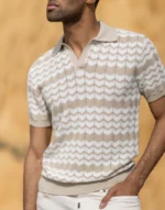 POLO MALHA JACQUARD AREIA ZOLF - Image 2