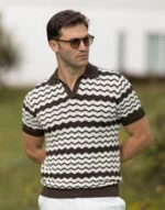 POLO MALHA JACQUARD CACAU ZOLF - Image 2