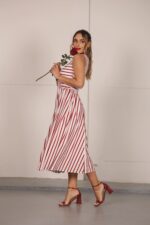 VESTIDO BRANCO COM RISCAS VERMELHAS MISS YOU - Image 2