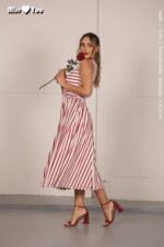 VESTIDO BRANCO COM RISCAS VERMELHAS MISS YOU - Image 2