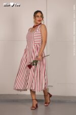 VESTIDO BRANCO COM RISCAS VERMELHAS MISS YOU - Image 3