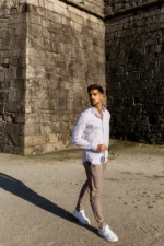 CAMISA DE RISCAS CASTANHO JOVITS