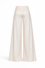 CALÇA BEGE COM PREGAS ACETINADA SAHOCO - Image 4