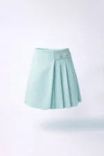 SAIA AZUL COM PREGAS E BOTÕES DOURADOS SAHOCO - Image 2