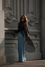 CALÇA DENIM COM BRILHANTES SAHOCO