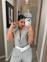 COLETE CINZA CLARO EM TECIDO TEXTURADO IMPERIAL