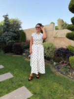 SAIA BRANCA COM BOLAS PRETAS PONTO CHIC - Image 3