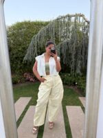 CALÇA AMARELO CLARO FLORAL PONTO CHIC - Image 2