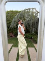 CALÇA AMARELO CLARO FLORAL PONTO CHIC - Image 3