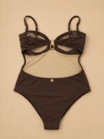 FATO DE BANHO CASTANHO COM CONCHA DOURADA LANÇA PERFUME - Image 2