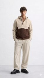 ANORAK BEGE E CASTANHO COM CAPUZ ERICK JEF