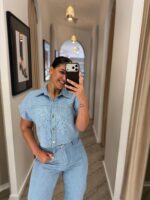 CAMISA CROPPED AZUL DENIM IMPERIAL