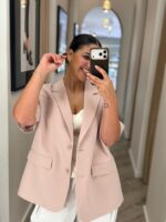 BLAZER ROSA MANGA CURTA IMPERIAL