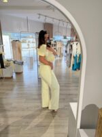 TOP AMARELO EM LINHO COM FOLHOS PONTO CHIC - Image 4