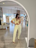 TOP AMARELO EM LINHO COM FOLHOS PONTO CHIC - Image 3