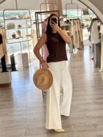 CALÇA BRANCA JEANS PONTO CHIC