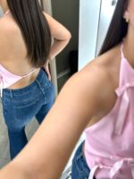 TOP ROSA COM LAÇOS APLICADOS PONTO CHIC - Image 6