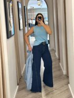 TOP AZUL BRILHO SEM MANGAS PONTO CHIC - Image 5