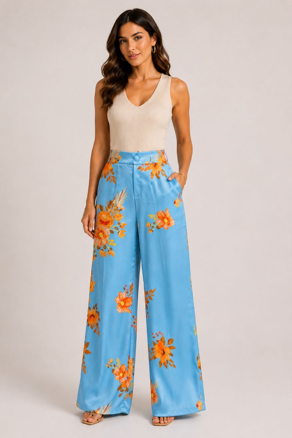 WhatsApp Image 2026-05-21 at 18.21.56 CALÇA AZUL FLORAL FLUÍDA LOCOLUXO - Image 1