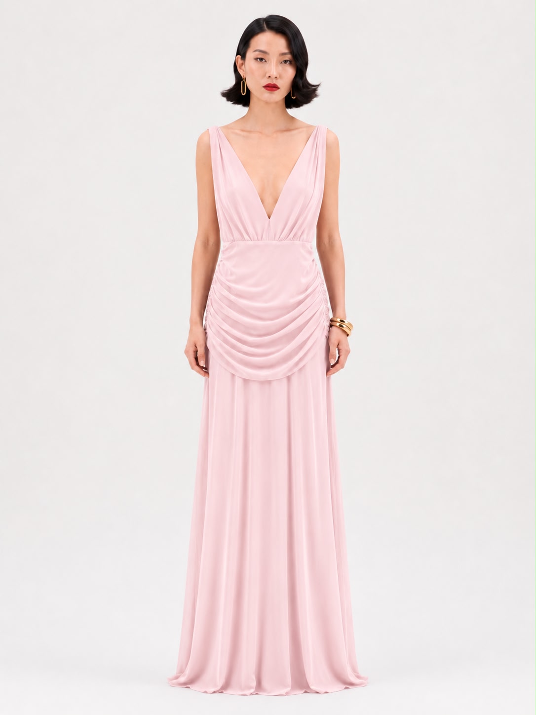 WhatsApp Image 2026-06-03 at 18.40.40 VESTIDO ROSA CLARO COM DECOTE PROFUNDO RINASCIMENTO - Image 1