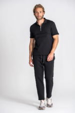 ANORAK PRETO COM FECHO FALCÃO JEF