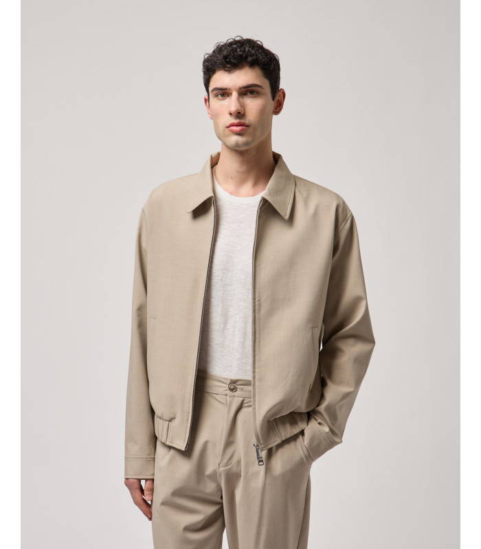 giubbotto-bomber CASACO BEGE COM FECHO E BOLSOS GIANNI LUPO - Image 1