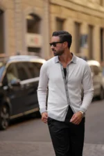 CARDIGAN POLO CINZA CLARO E CINZA DONATO - Image 2