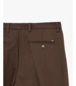 CALÇA CASTANHO ESCURO COM PREGAS E CORDÃO AJUSTÁVEL GIANNI LUPO - Image 8