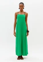 VESTIDO MIDI VERDE COM ALÇAS DE MISSANGAS LANÇA PERFUME