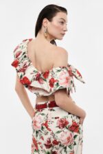 TOP FLORAL ASSIMÉTRICO COM FOLHO IMPERIAL - Image 2