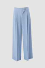 CALÇA AZUL FLUÍDA COM FECHO CRUZADO FERRACHE