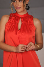 VESTIDO CURTO ACETINADO VERMELHO MISS YOU - Image 3