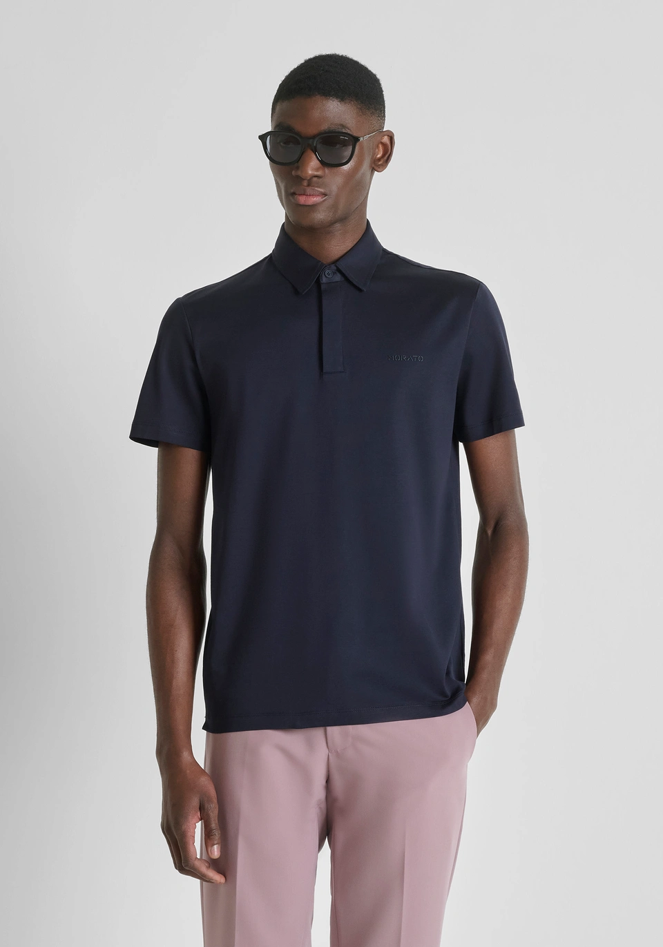 MMKS02660-FA100255-7139_02 POLO BÁSICO AZUL MARINHO ANTONY MORATO - Image 1