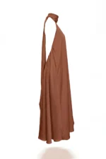 VESTIDO CASTANHO HALTER ACETINADO SAHOCO - Image 3