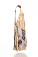 VESTIDO HALTER ANIMAL PRINT ACETINADO SAHOCO - Image 3