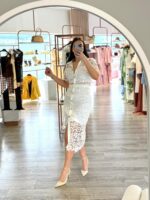 VESTIDO BRANCO EM RENDA COM CINTO PONTO CHIC - Image 3