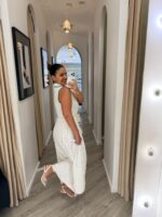 VESTIDO BRANCO COM BOLINHAS E CINTO DE CORDA PONTO CHIC - Image 2