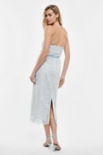 VESTIDO MIDI EM RENDA AZUL CÉU IMPERIAL - Image 3