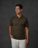 POLO LA MERINO EXTRA FINO VERDE KAKI ZOLF