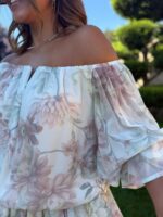 VESTIDO FLORAL OMBRO A OMBRO COM ALÇAS IMPERIAL - Image 3
