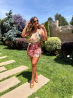 SAIA PAREÔ ESTAMPADA MULTICOR DIXIE