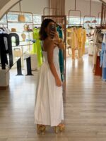 VESTIDO BRANCO POPELINE CORPO DRAPEADO IMPERIAL - Image 3