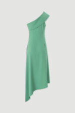 VESTIDO MIDI VERDE ÀGUA DE UM OMBRO FERRACHE - Image 3