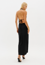 VESTIDO ASSIMÉTRICO COM DRAPEADO PRETO LANÇA PERFUME - Image 4