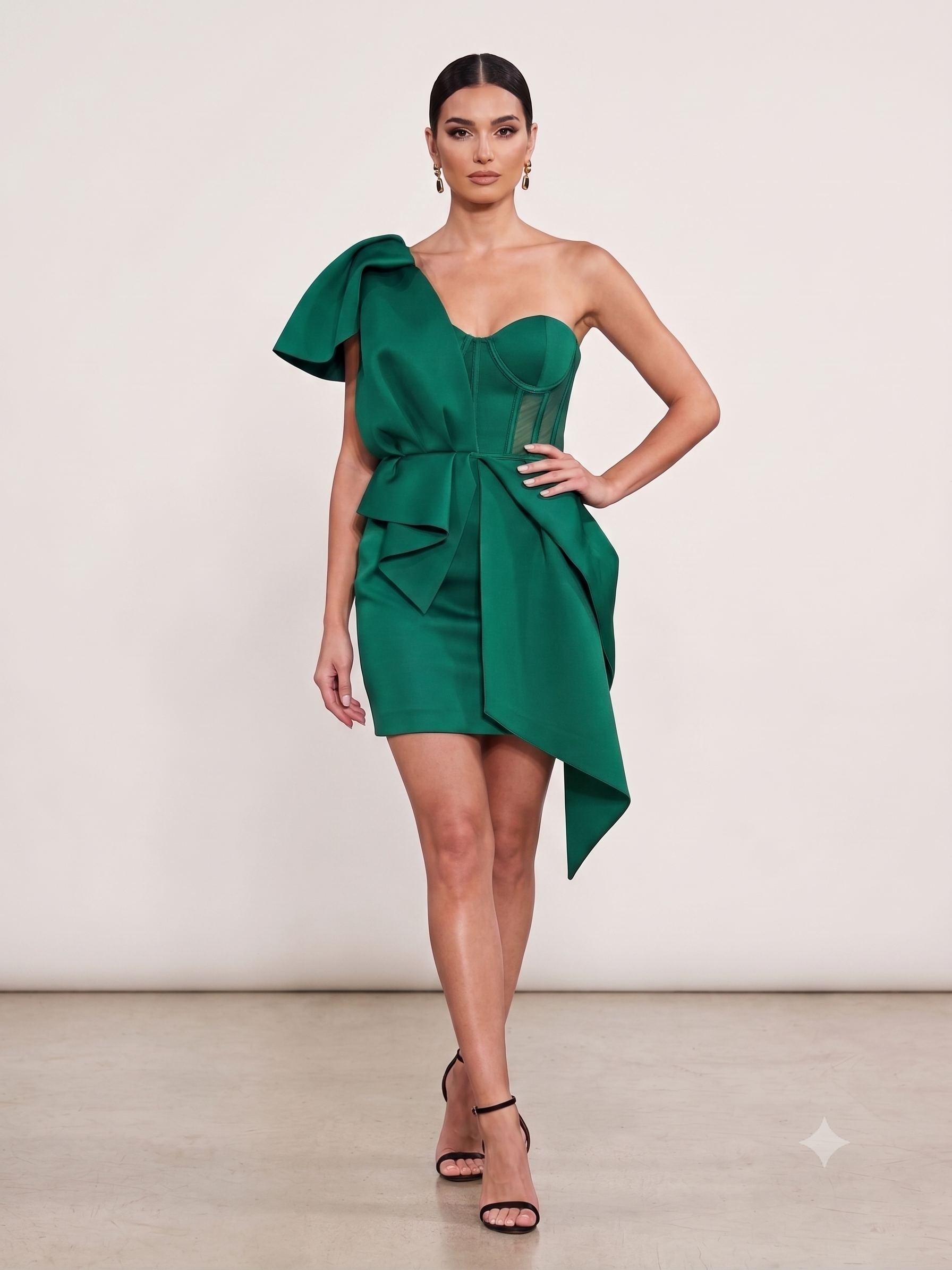 Gemini_Generated_Image_1ao2yo1ao2yo1ao2 VESTIDO ASSIMÉTRICO VERDE COM LAÇO PONTO CHIC - Image 1